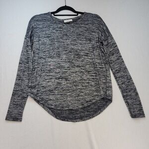 Rag & Bone Shirt Womens XS Black Marbled Long Sleeve Lightweight Blouse